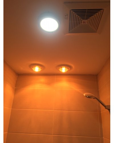 Đèn sưởi 2 bóng âm trần phòng tắm Hà Nội