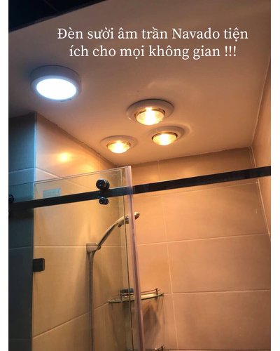 Đèn sưởi 3 bóng âm trần phòng tắm mùa đông