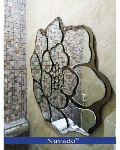 Sản xuất gương treo tường decor Hoa Hồng