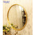 Gương khung tròn decor màu vàng treo tường nghệ thuật Oras
