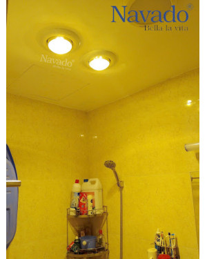 Đèn sưởi 2 bóng âm trần phòng tắm Hà Nội