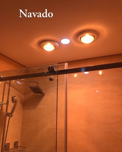 Đèn sưởi âm trần phòng tắm 2 bóng tiện ích