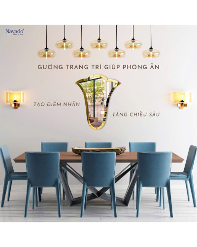 Gương trang trí phòng khách Tulip NAV 309