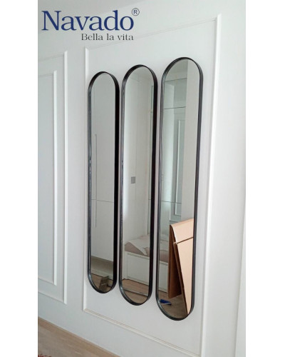 Gương soi toàn thân khung Inox đen NAV 3028H-IN