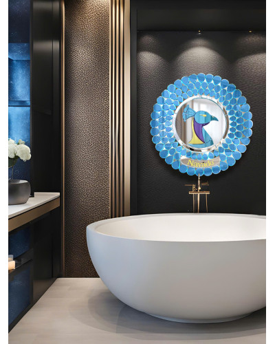 Gương trang trí phòng khách Peacock Xanh NAV 2042X-NT 