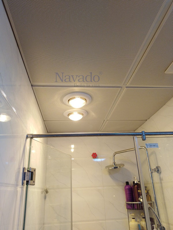 Đèn sưởi âm trần phòng tắm 2 bóng tiện ích